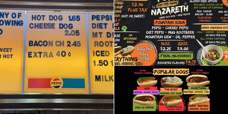 Potts' Nazareth Menu