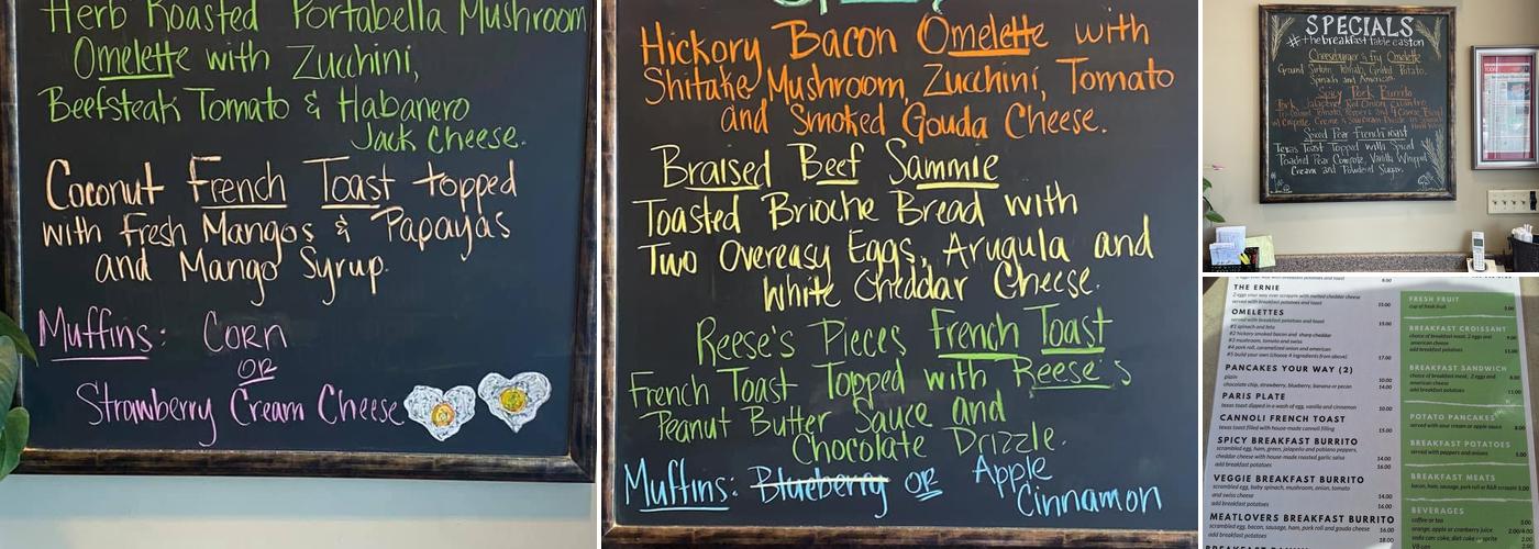 Breakfast Table Menu