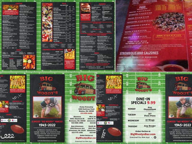 Big Woody's Menu