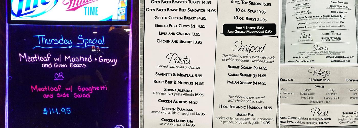 Willows Restaurant Menu