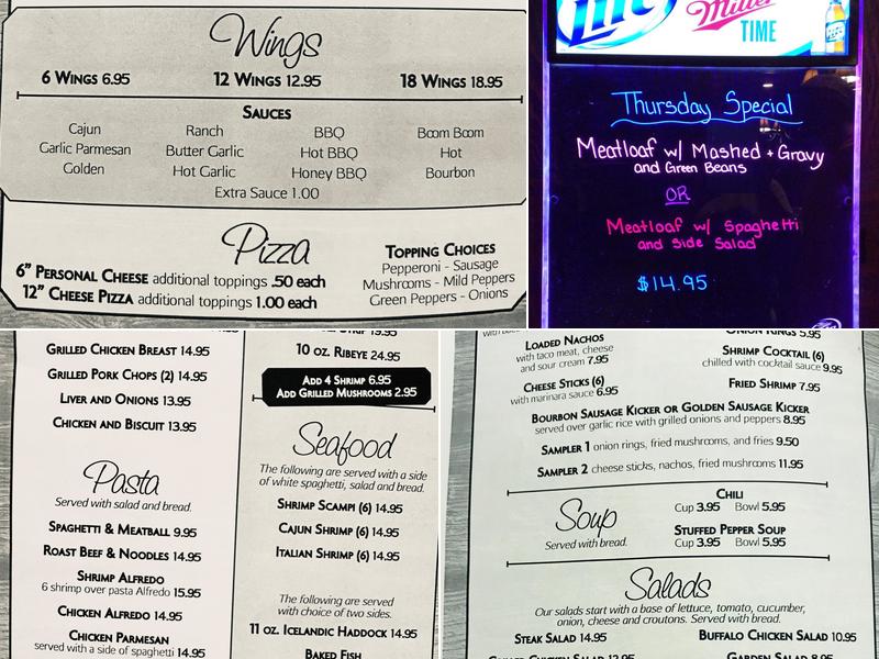 Willows Restaurant Menu