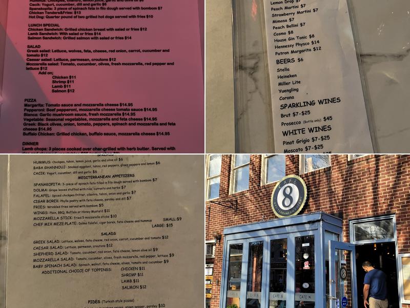 Cafe 8 Menu
