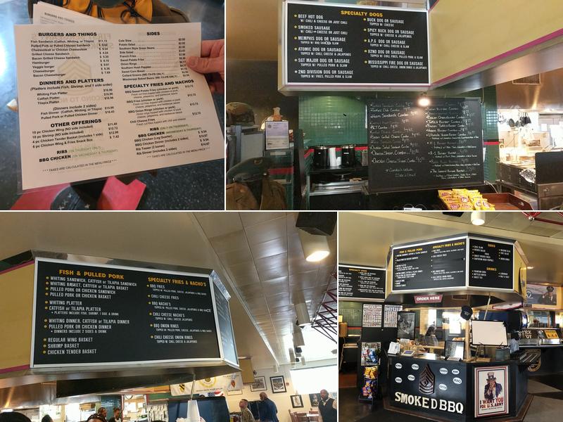 First Sergeant's Smoked BBQ Menu