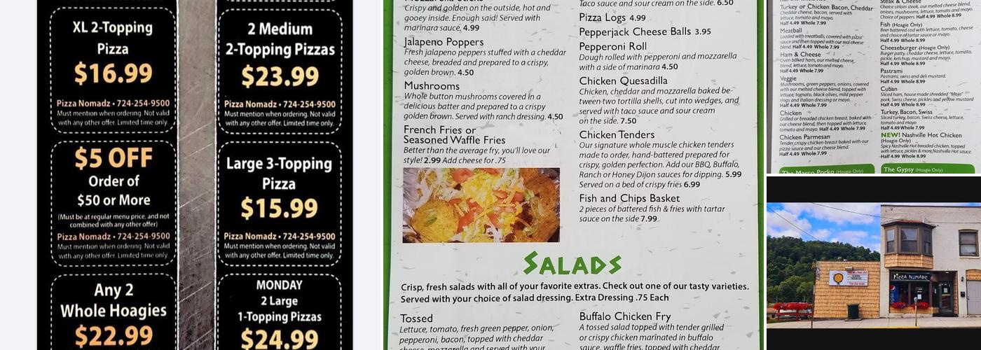Pizza Nomadz Menu