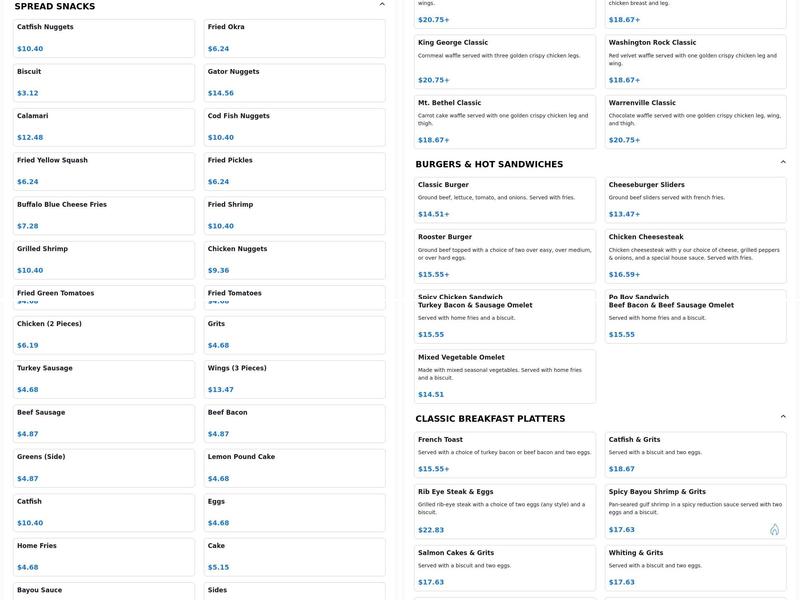 4 Brothers Breakfast Menu