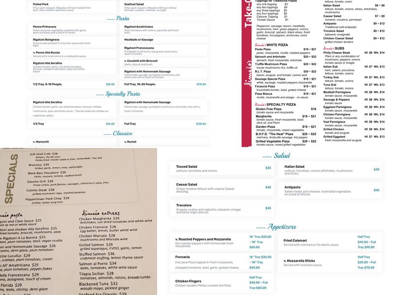 Dimaio's Menu