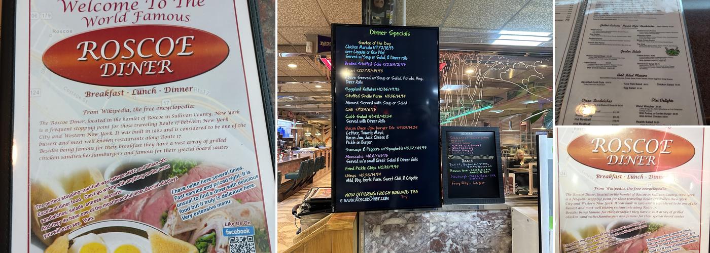 Roscoe Diner Menu