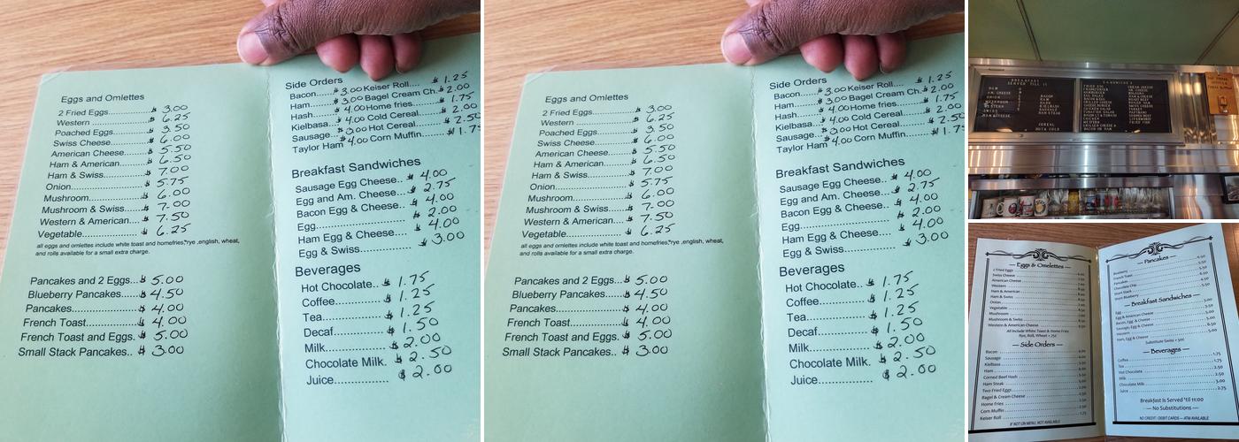 Robin Hood Diner Menu