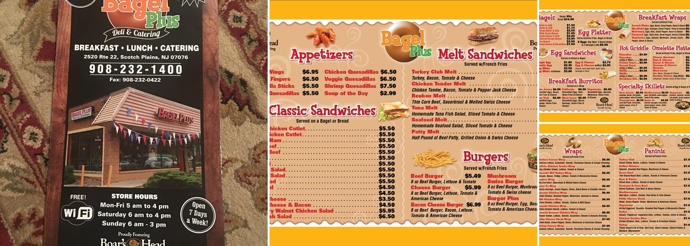 Bagel Plus Menu