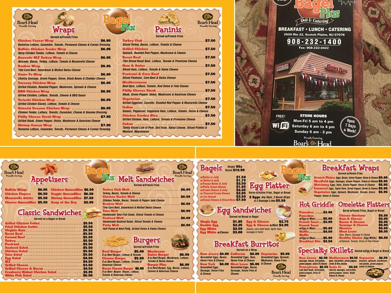 Bagel Plus Menu
