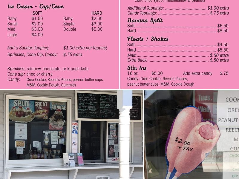 Gresham's Ice Cream Shoppe Menu