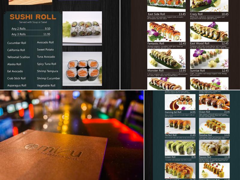 Mizu Sushi Bar & Grill Menu