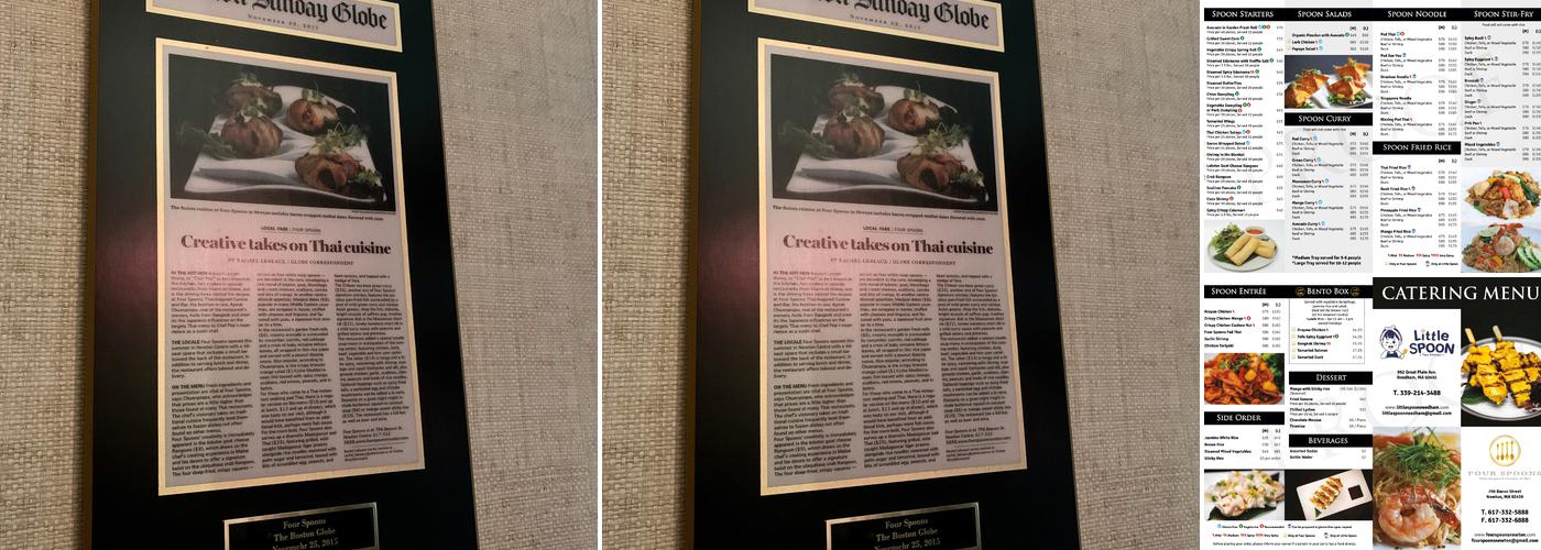 Four Spoons Thai Inspired Cuisine & Bar Menu