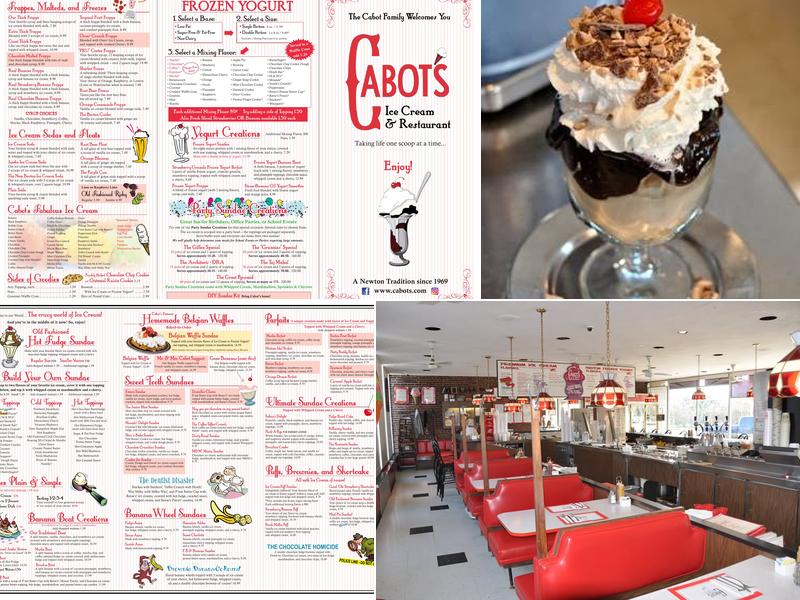 Cabot's Menu
