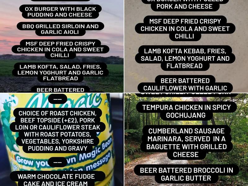 The Ox Inn Middleton Menu