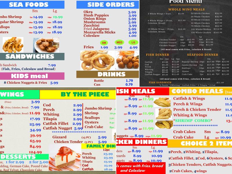Hook Fish & Chicken Menu