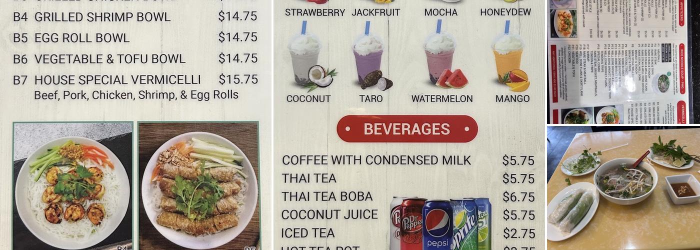 Pho & Grill Menu