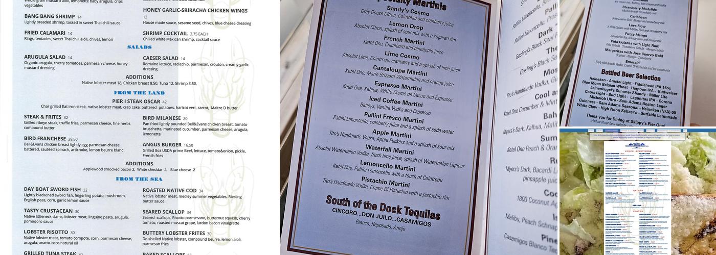 Skippy's Pier I Menu