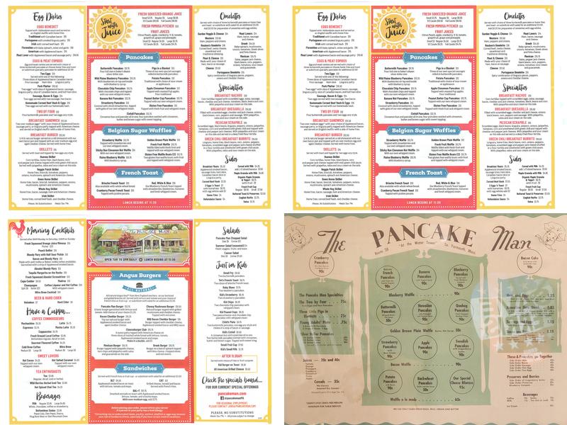 The Pancake Man Menu