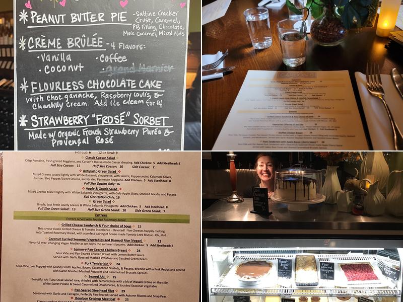 Carson's Bistro Menu