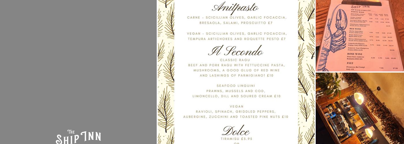 The Ship Inn Menu