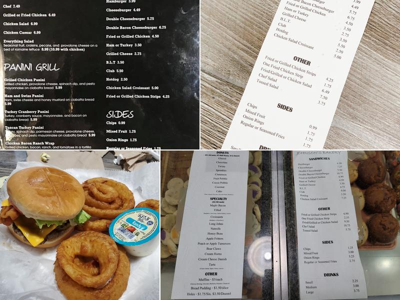 Johnson's Bakery Menu