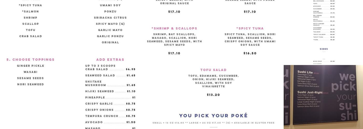 Kaku Sushi & Poke Menu