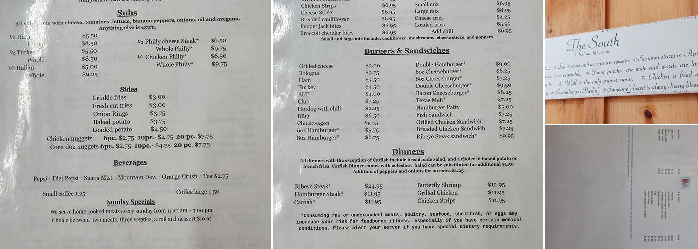 Fox Den Menu