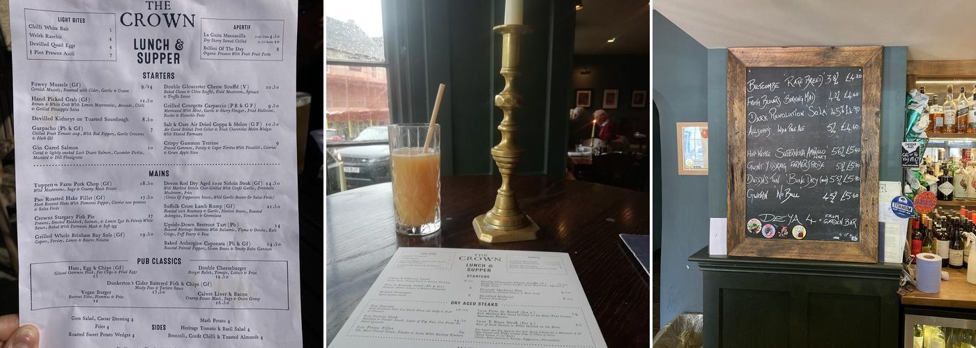 The Crown Inn Menu