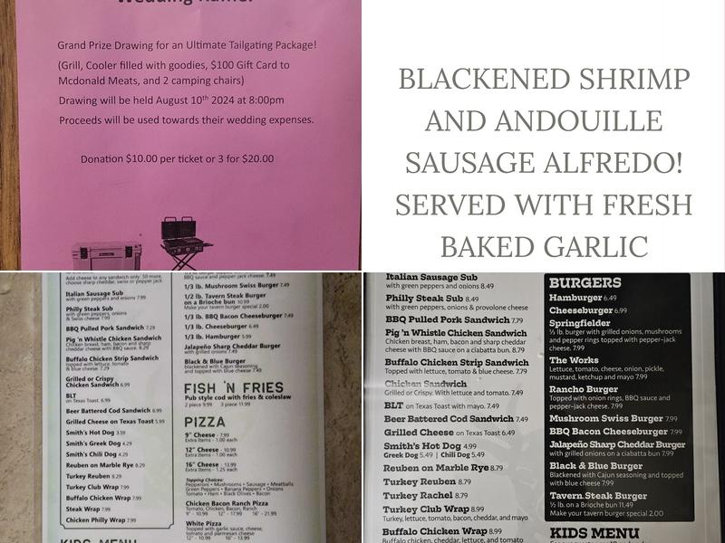 The Home Tavern Menu