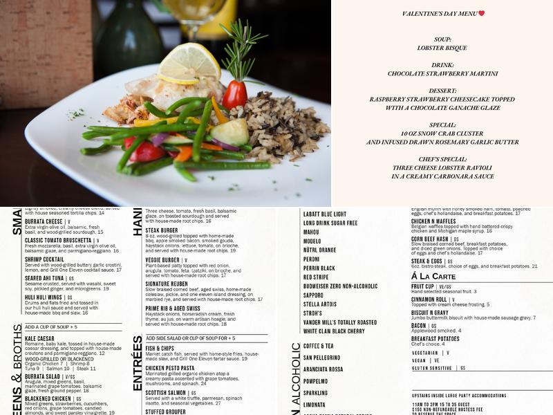 Grill One Eleven Menu