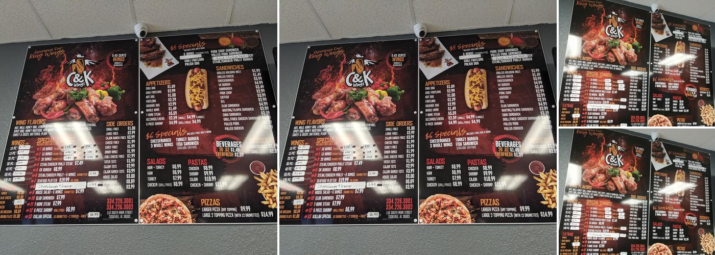 C&K Wings Menu