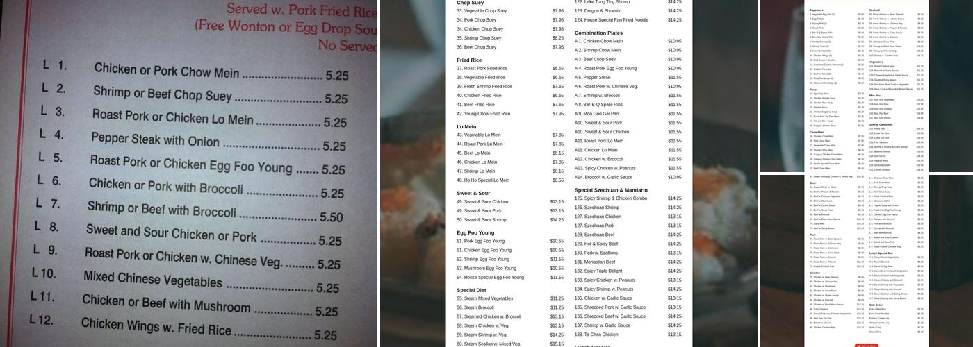 Ho Ho Kitchen Menu