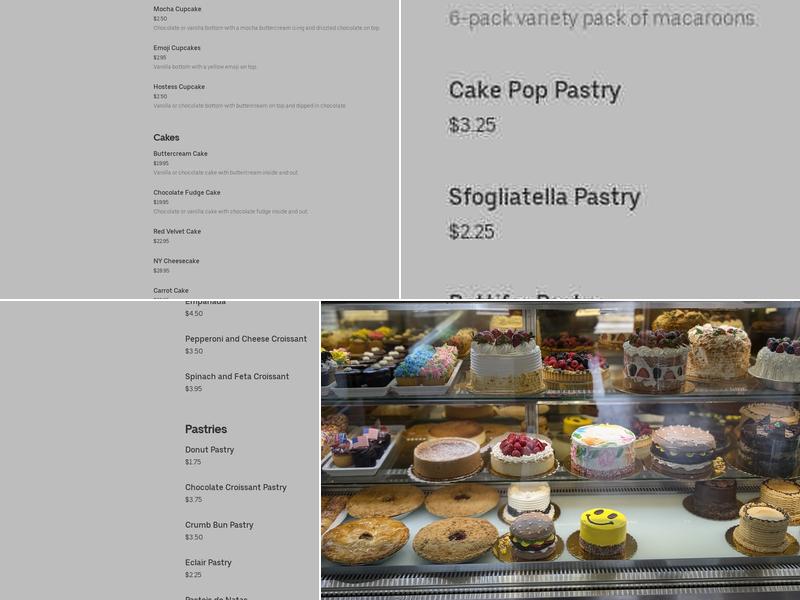 Baba's bakery Menu