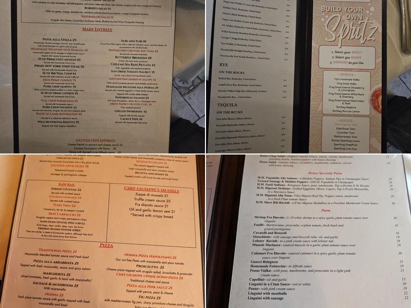 Rosie's Trattoria Menu