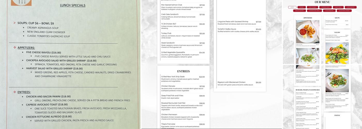 The Corner Bistro NJ. Menu