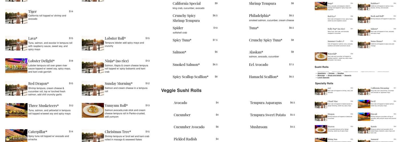 Sumo Sushi & Seafood Menu