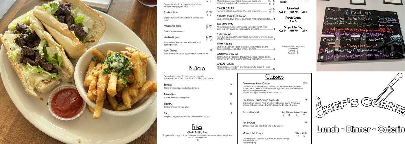 Chef's Corner Menu