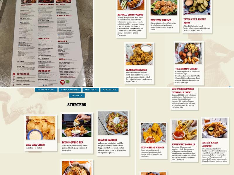 Mugshots Grill and Bar - Hattiesburg, MS Menu