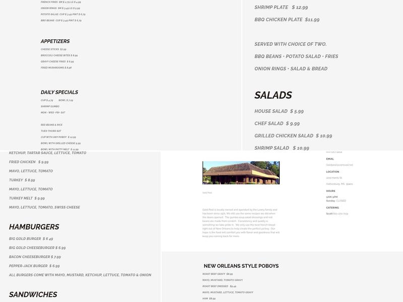 Gold Post Sandwich House Inc Menu