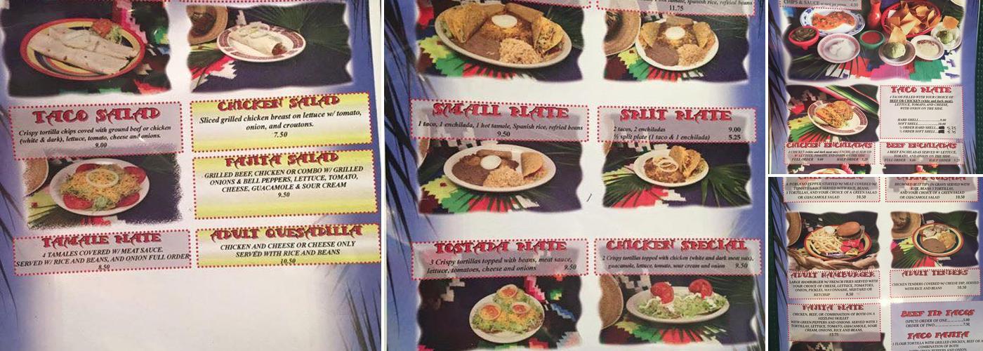 Mexican Kitchen Menu