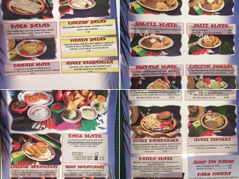 Mexican Kitchen Menu