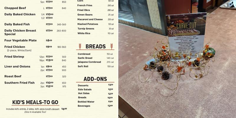 Piccadilly Restaurants Menu