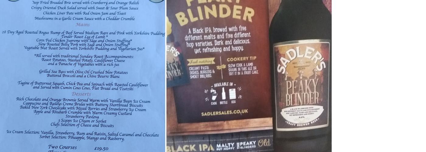 The Park Gate Inn Menu