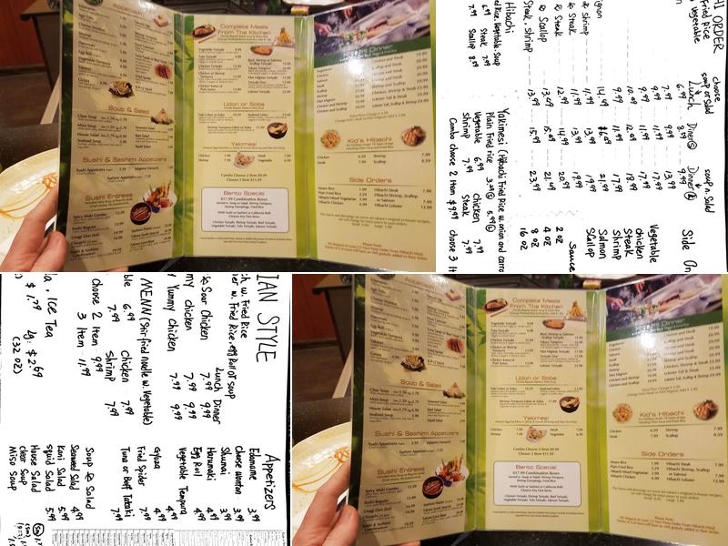 Takara Menu