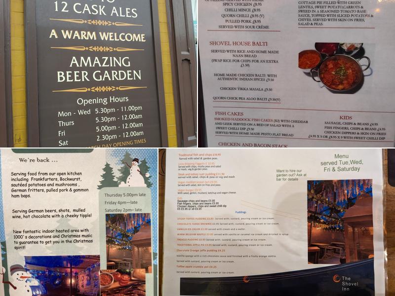 The Shovel Inn (lye) Menu