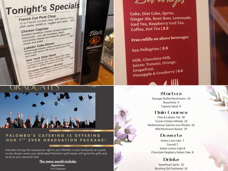 Palombo's Italian Restaurant Menu