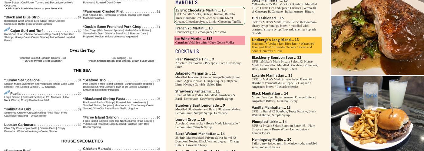 35 Brix Menu