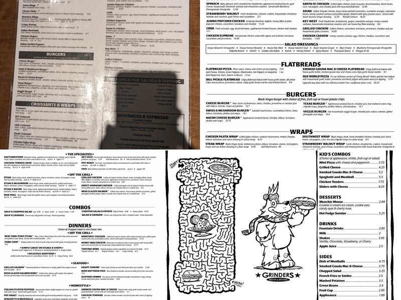 North Canton Grinders Above & Beyond Menu