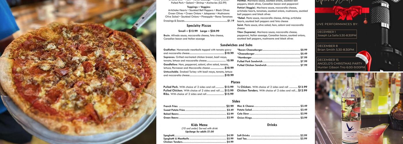 Angelo's Menu